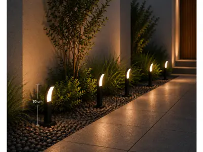 4x 4 x LED Sokkellamp voor Buiten – 12W – 4200K – PRESTIGE-2 – kavel bij XL Auctions