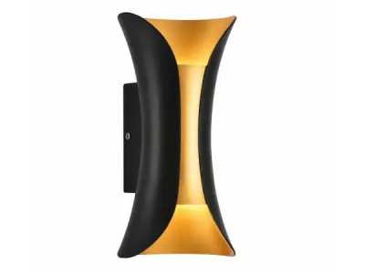 4x 4 x LED Buitenwandlamp – 10W – Zwart/Goud – MARVEL-10 – kavel bij XL Auctions
