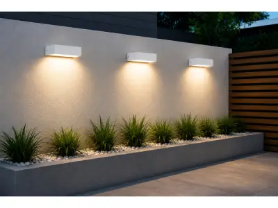 6x 6 x LED Buitenwandlamp – 9W – 4200K – Wit – IP65 – ANDIZ – kavel bij XL Auctions