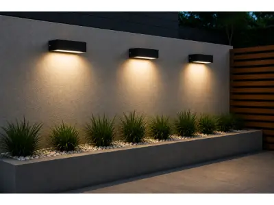 6x 6 x LED Buitenwandlamp – 9W – 4200K – Zwart – IP65 – ANDIZ – kavel bij XL Auctions