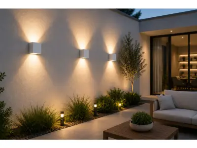 6x 6 x LED Buitenwandlamp – 4W – 4200K – Wit – IP65 – SEKOYA – kavel bij XL Auctions