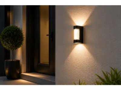 4x 4 x LED Buitenwandlamp – 6W – 4200K – Zwart – VECTOR-6 – kavel bij XL Auctions