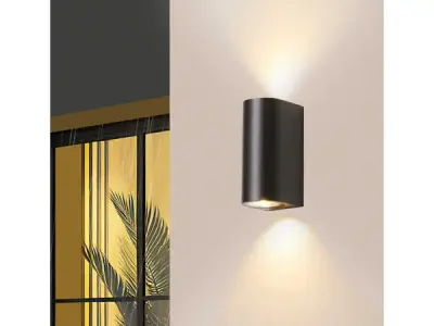 20x 20 x Buitenwandlamp – GU10 – Dubbele Lichtuitstraling – kavel bij XL Auctions