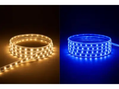 5x 5 x LED Strip – 25 Meter – 10W/m – Blauw & Warm Wit – kavel bij XL Auctions