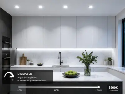 50x 50 x LED Downlight – 7W – Dimbaar – 6500K – Zilver – kavel bij XL Auctions