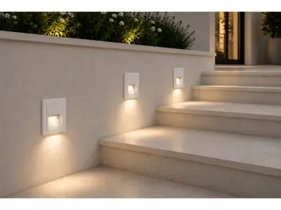 10x 10 x LED Trapverlichting 3W – Vierkant – Wit – ICON-S – kavel bij XL Auctions