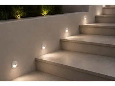 10x 10 x LED Trapverlichting 3W – 3000K – Rond – Wit – ICON-R – kavel bij XL Auctions