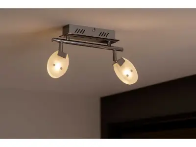 8x 8 x LED Plafondlamp – 2 Spots – 2 x 5W – 4000K – HL7162L – kavel bij XL Auctions