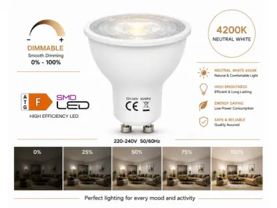 100x 100 x LED Spot GU10 – 6W – Dimbaar – 4200K – IP20 – kavel bij XL Auctions