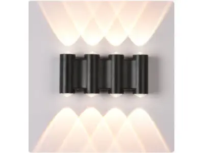 8x 8 x Tweezijdige LED Wandlamp – 8W – 3500K – IP54 – SW-47-4 – kavel bij XL Auctions