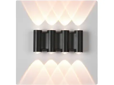 4x 4 x Tweezijdige LED Wandlamp – 8W – 3500K – IP54 – SW-47-4 – kavel bij XL Auctions