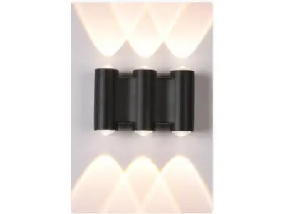 8x 8 x Tweezijdige LED Wandlamp – 6W – 3500K – IP54 – SW-47-3 – kavel bij XL Auctions