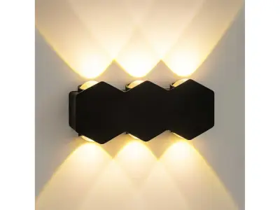 8x 8 x Tweezijdige LED Wandlamp – 6W – 3500K – IP54 – SW-51-3 – kavel bij XL Auctions