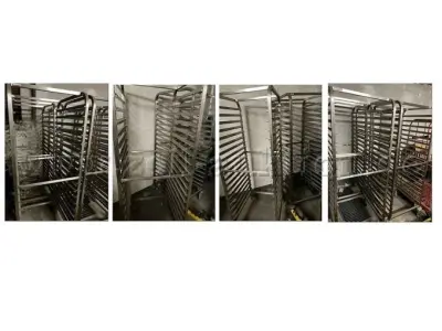 8 Gastro-Tablettwagen, roll- + fixierbar (Hersteller: HUPFER) – kavel bij Zoll-Auktion, Mönchengladbach