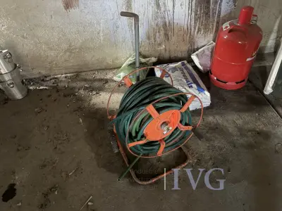 mobiele tuinslanghaspel (oranje) – kavel bij IVG, Bad Salzuflen