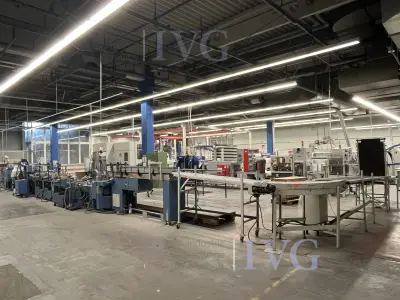 Automatische Folier- und Versandstraße BUHRS 4000 – kavel bij IVG, Augsburg