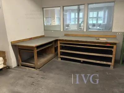 Verpakkingstafels van hout – kavel bij IVG, Augsburg