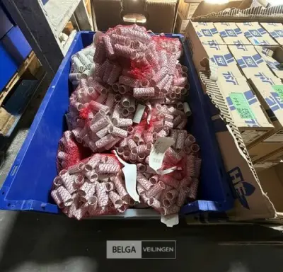 1x Bak met buisingangen, moffen – kavel bij Belga Veilingen, Peer