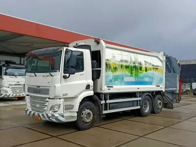 Vuilniswagen, DAF, CF 290 FAN achterlader GeesinkNorba GPM IV 22H25 Split lift, 2015 – kavel bij Onlineveilingmeester, Almere