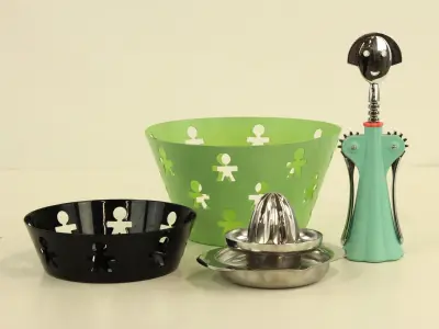 Lot van 4 Alessi keukenartikelen – kavel bij De Kringwinkel, Antwerpen