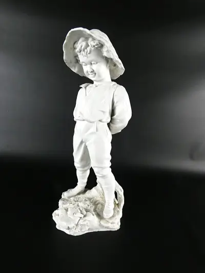 Vintage jongen in biscuitporselein - Meissen – kavel bij De Kringwinkel, Heverlee
