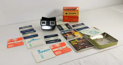 intage Sawyer’s View-Master Model E met doos en diverse reels – kavel bij De Kringwinkel, Turnhout