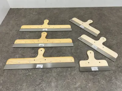 plamuurmessen met houten greep set 6-delig – kavel bij XL Auctions