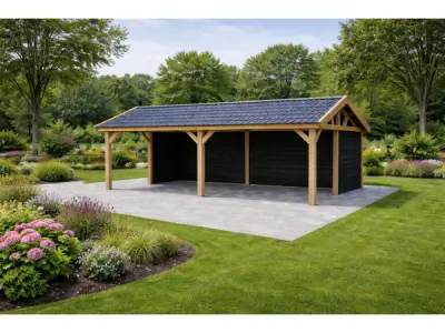 Douglas zadeldak overkapping 640x410x300cm – kavel bij XL Auctions