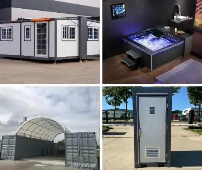 Modulaire units, opslagtenten en jacuzzi's – veiling bij Auctim