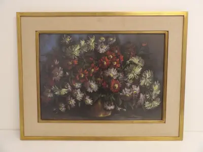 Bloemenstilleven - Jos Van Kerckhoven (1974) – kavel bij De Kringwinkel, Leopoldsburg