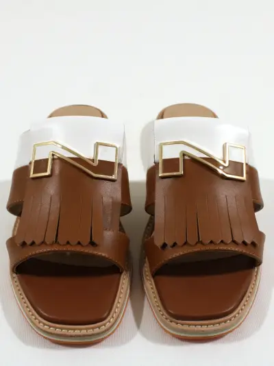 Nathan Baunio | Lederen Sandalen [38] – kavel bij De Kringwinkel, Dilsen