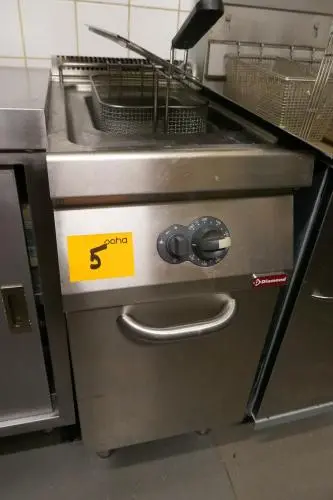 RVS horecafriteuse + RVS wandbak voor frietjes DIAMOND – kavel bij Openbare Verkopen, Koksijde