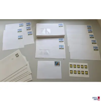 Vorfrankierte Briefumschläge + Briefmarken – kavel bij Justiz-Auktion, Leipzig