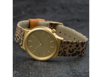 Komono Wizard horloge dames goud/panter 36mm – kavel bij XL Auctions