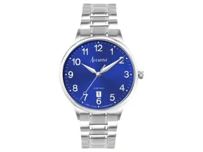 Accurist Londen Classic Heren Horloge Zilver/Blauw 37mm – kavel bij XL Auctions