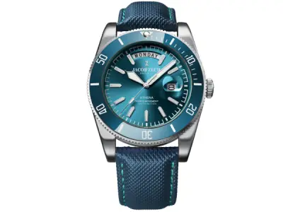 Jacob Zech Horloge Athena Blauw/Zilver 42mm – kavel bij XL Auctions