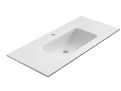 Qubo wastafel 1210x465x20mm Rocco mat wit – kavel bij XL Auctions