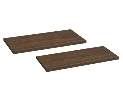 2x Detremmerie afdektablet 60x45x3,2cm Architect walnoot – kavel bij XL Auctions