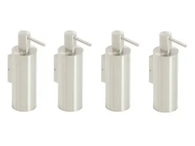 4x Novio zeepdispenser Umea geborsteld nikkel – kavel bij XL Auctions