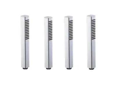4x Alterna staafhanddouche vierkant chroom – kavel bij XL Auctions