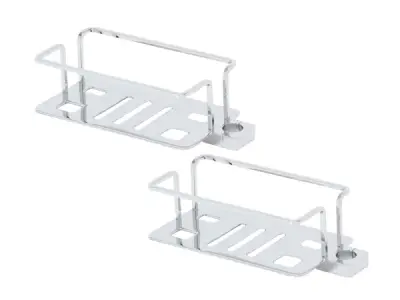 2x Beaux korf voor glijstang Ulis chroom – kavel bij XL Auctions