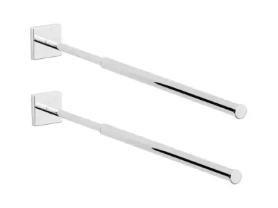 2x Alterna handdoekhouder telescopisch 33-53cm chroom – kavel bij XL Auctions