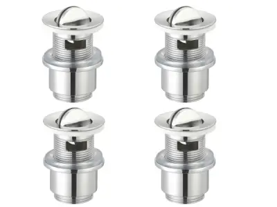 4x Beaux design wastafelplug 1 1/4" Lilas chroom – kavel bij XL Auctions
