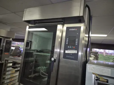 Oven Leventi op rvs onderstel met dampkap – kavel bij Veilingwinnaar