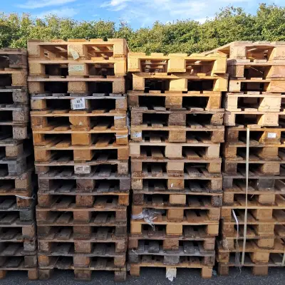 Ca. 140x Pallet, O.a Euro – kavel bij Domeinen Roerende Zaken, Groningen