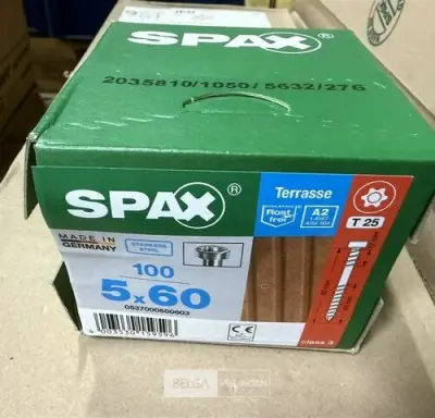10x Dozen Spax vlonderschroeven 5x60 (100 st/doos) – kavel bij Belga Veilingen, Peer