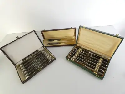 Vintage verzilverd bestek & 800 zilveren slabestek – kavel bij De Kringwinkel, Heverlee