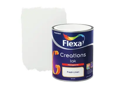 3x Lak hoogglans Flexa, creations, fresh linen, 750 ml – kavel bij Onlineveilingmeester