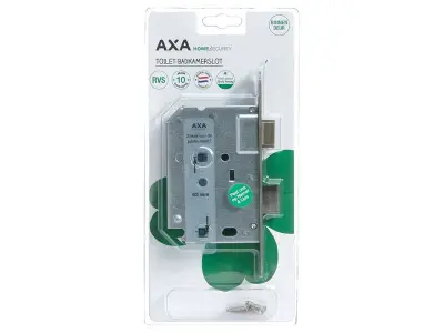 2x AXA Deurslot voor toilet/badkamer AXA, 7165, rvs, tl63-8 – kavel bij Onlineveilingmeester