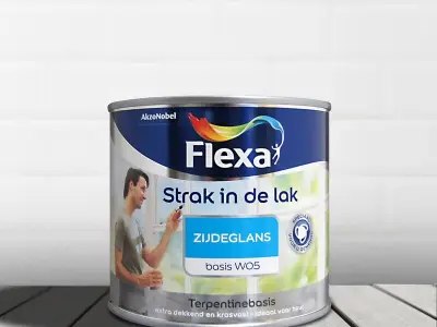3x Zijdeglans lak Flexa, strak in de lak, basis w05 – kavel bij Onlineveilingmeester